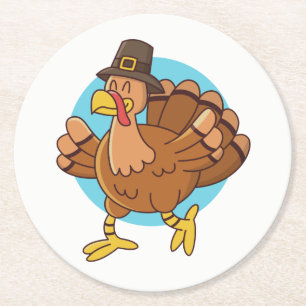 Underlägg för thanksgivingTurkiet papper Rund