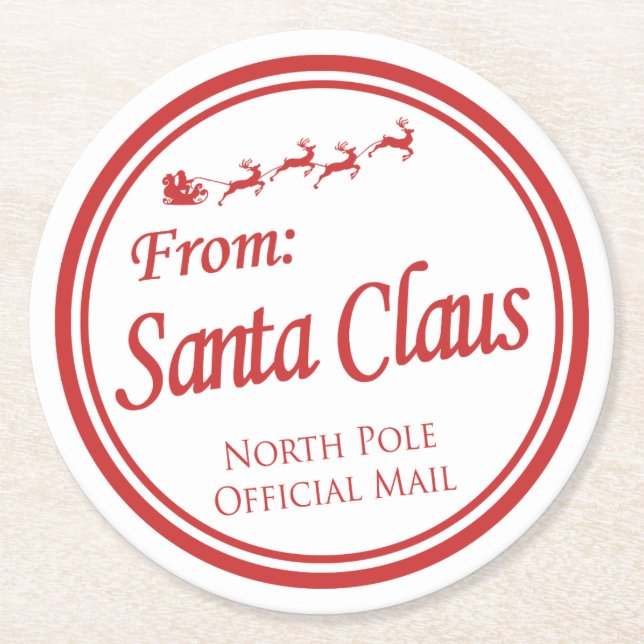 Underlägg från Santa Papper Rund (Framsidan)