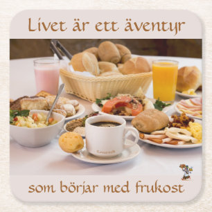 Underlägg — Frukost Papper Kvadrat