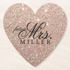 Underlägg - Glitter Heart Fab framtid Fru Ro Guld