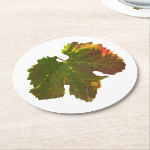 Underlägg - Grönt Grape Löv Papper Rund