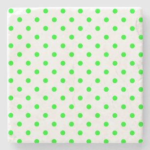 Underlägg grönt och vitt Polka dots