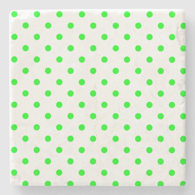 Underlägg grönt och vitt Polka dots (Framsidan)