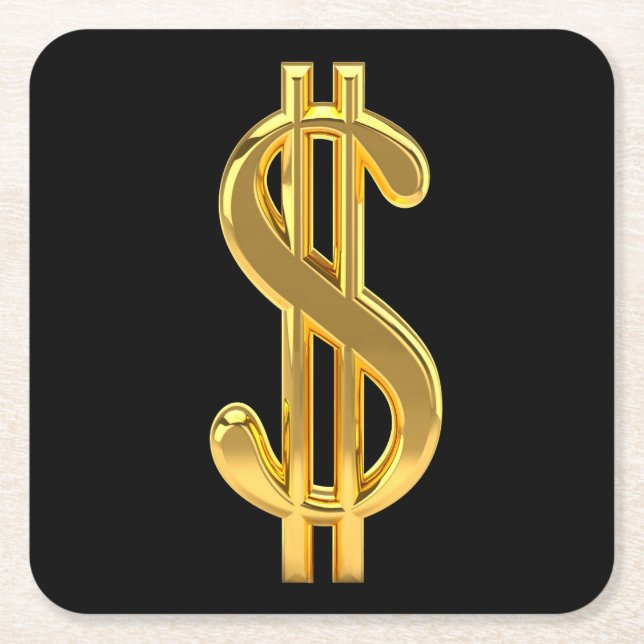 Underlägg gulddollartecken (Framsidan)