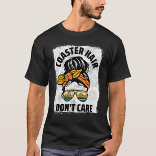 Underlägg Hair Skölj inte Messy Bun Women Rollerco T Shirt