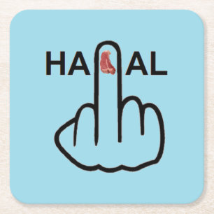 Underlägg Halalvänd Papper Kvadrat