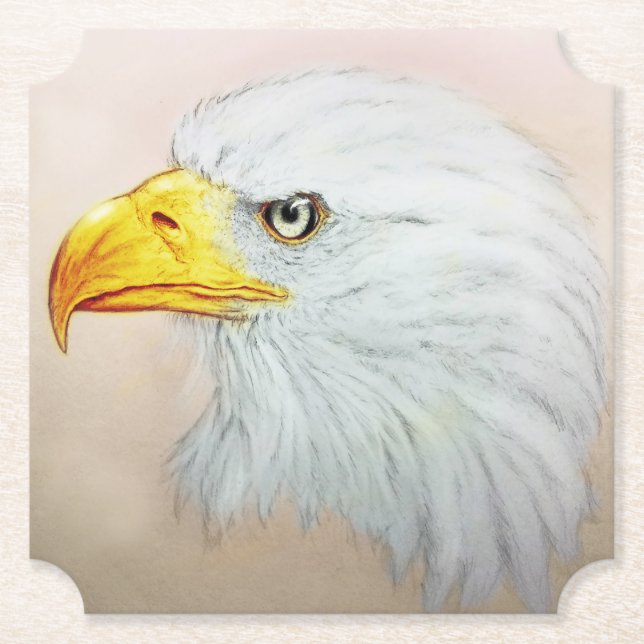 Underlägg i vit ört, realistisk fågelskiss papper (Framsida)