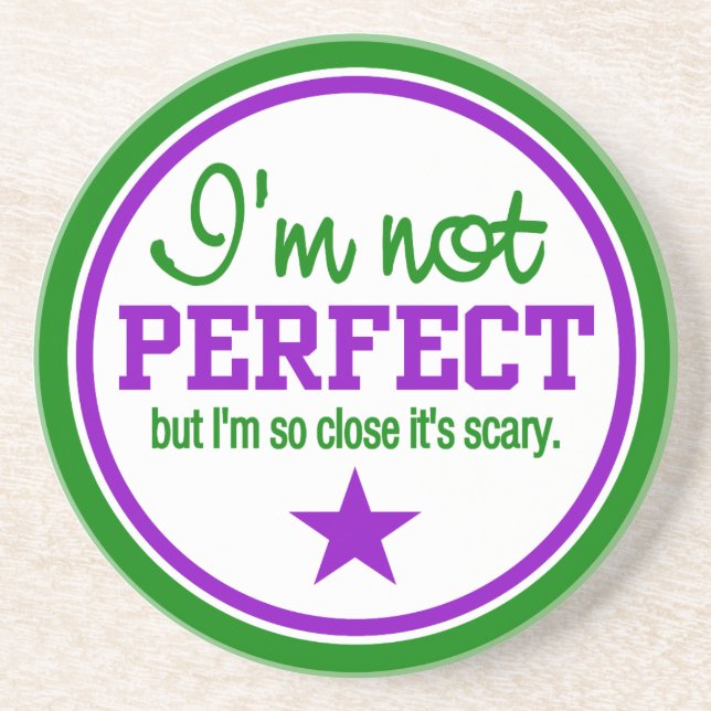 UNDERLÄGG INTE PERFEKT - grönt/lila (Framsidan)