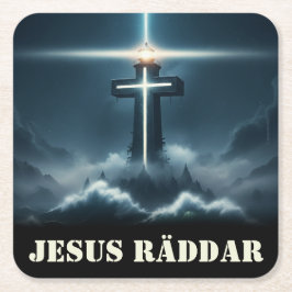 Underlägg — Jesus räddar Papper Kvadrat