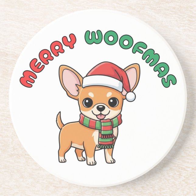 Underlägg julafton Chihuahua: Merry Woofmas (Framsidan)