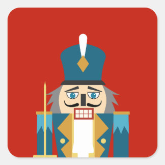 Underlägg julklackare fyrkantigt klistermärke