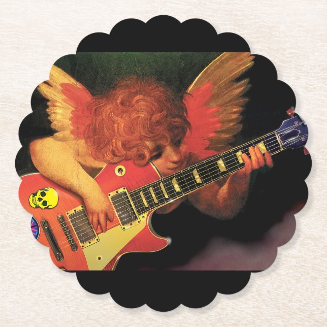 Underlägg. Krusad elektrisk Cherub Underlägg Papper (Framsida)