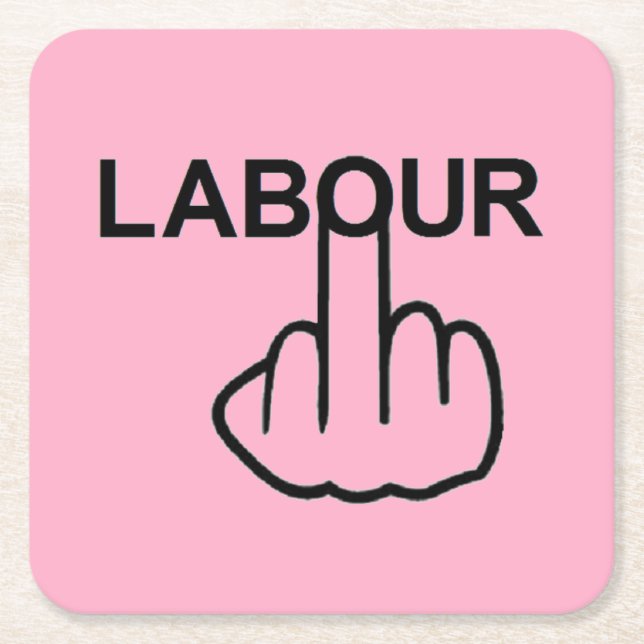 Underlägg labourväng papper kvadrat (Framsidan)