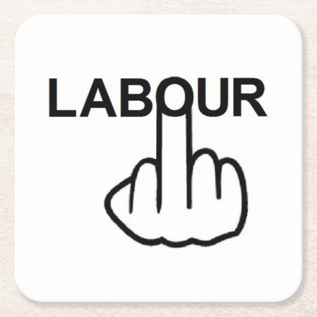 Underlägg labourväng papper kvadrat (Framsidan)