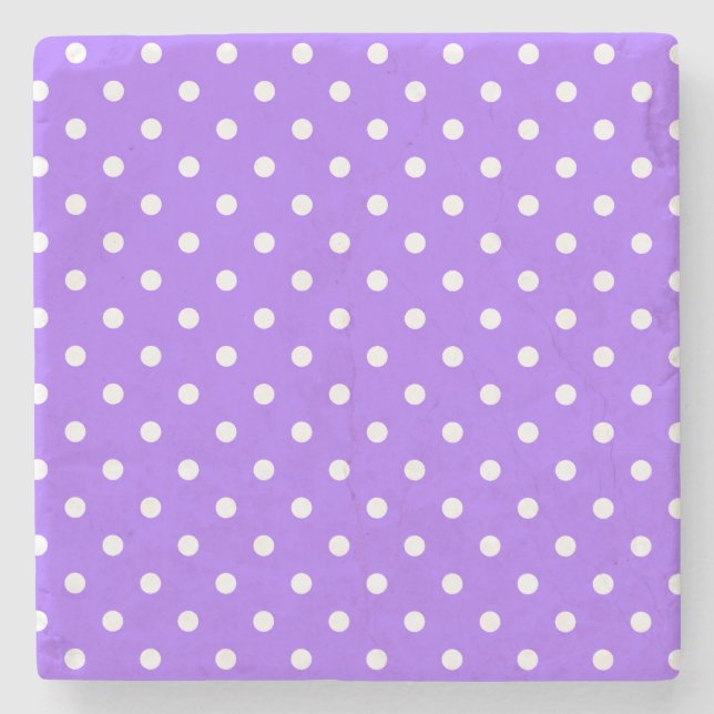 Underlägg Lavender Polka dots Square (Framsidan)