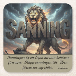 Underlägg — Lejon, sanning Papper Kvadrat