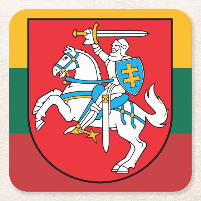 Underlägg litauiska Vytis-uppsättning Papper Kvadrat (Framsidan)