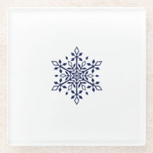 Underlägg med en blå snöflinga