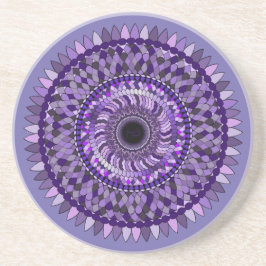 underlägg med en lila mandala-design