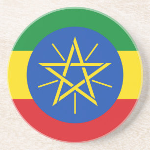 Underlägg med Etiopiens Flagga