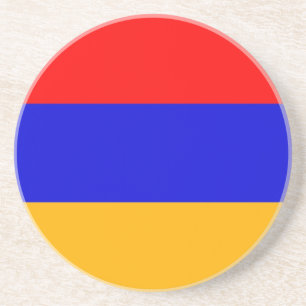 Underlägg med Flagga Armenien Sandsten