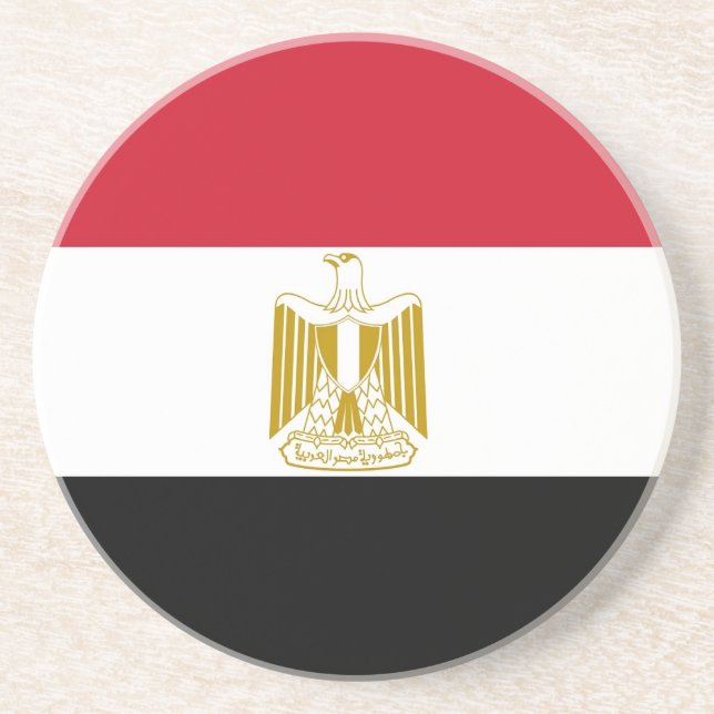 Underlägg med Flagga av Egypten Sandsten (Framsidan)