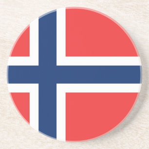 Underlägg med Flagga av Norge Sandsten