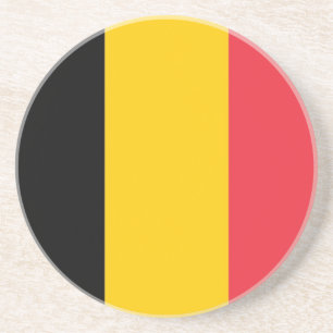 Underlägg med Flagga Belgien Sandsten