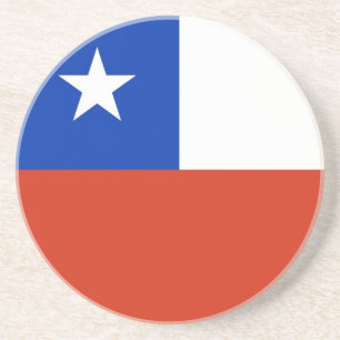 Underlägg med Flagga Chile Sandsten