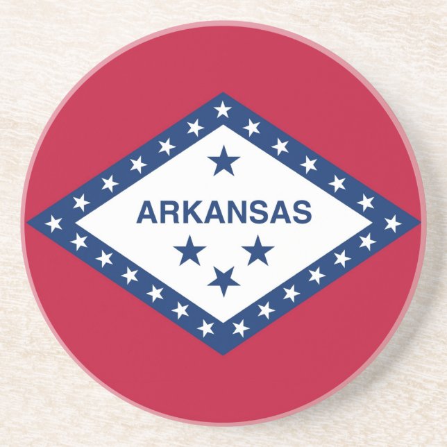 Underlägg med Flagga från Arkansas, Förenta stater (Framsidan)