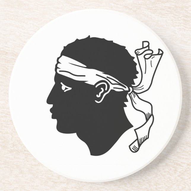 Underlägg med Flagga från Korsika, Frankrike (Framsidan)