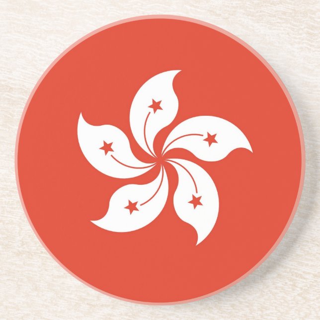 Underlägg med Flagga Hongkong, China (Framsidan)
