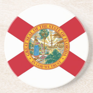 Underlägg med Flagga i Florida, USA Sandsten