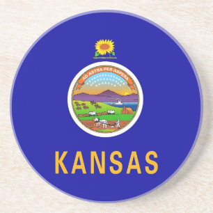 Underlägg med Flagga i Kansas, Förenta staterna Sandsten