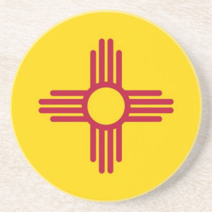 Underlägg med Flagga i New mexico, Förenta statern Sandsten