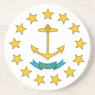 Underlägg med Flagga i Rhode island, Förenta state Sandsten