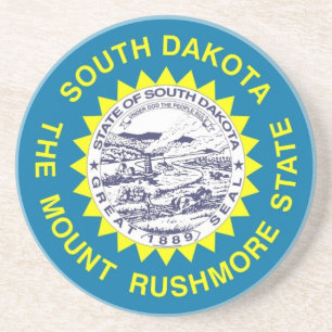 Underlägg med Flagga i South Dakota, Förenta state Sandsten