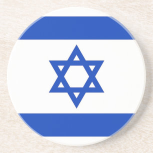 Underlägg med Flagga Israel Sandsten