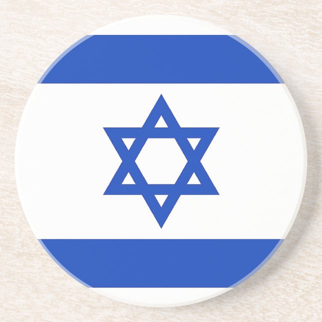 Underlägg med Flagga Israel Sandsten (Framsidan)