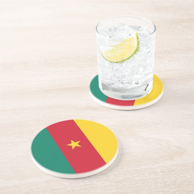 Underlägg med Flagga Kamerun (Sidan)