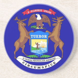 Underlägg med Flagga Michigan, USA