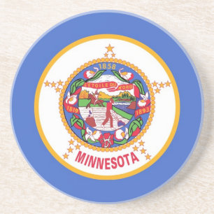 Underlägg med Flagga Minnesota, Förenta staterna Sandsten
