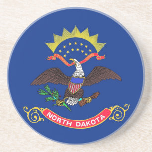 Underlägg med Flagga North Dakota, Förenta statern
