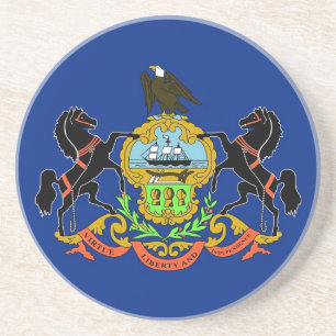 Underlägg med Flagga Pennsylvania, Förenta statern Sandsten