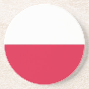 Underlägg med Flagga Polen Sandsten