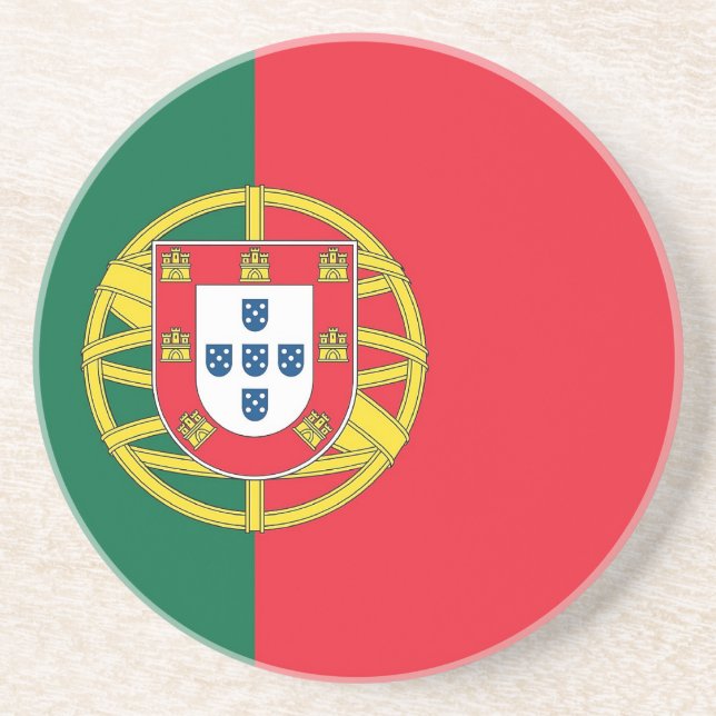Underlägg med Flagga Portugal Sandsten (Framsidan)