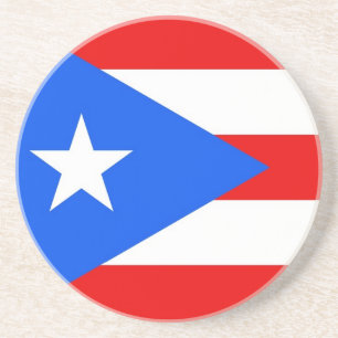 Underlägg med Flagga Puerto Rico i USA Sandsten