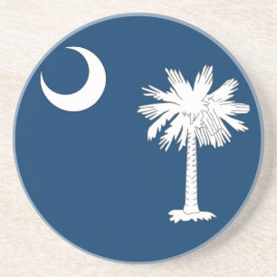 Underlägg med Flagga South Carolina i USA Sandsten