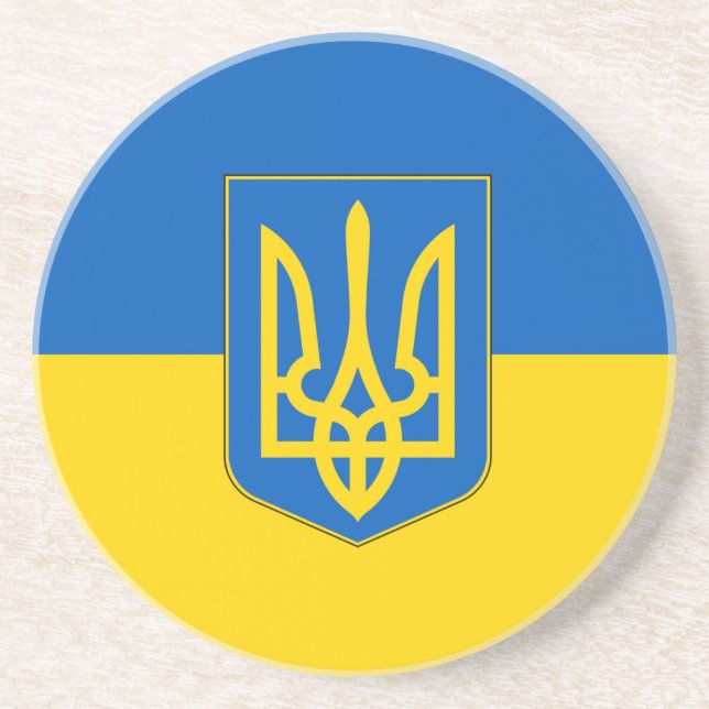 Underlägg med Flagga Ukraina (Framsidan)