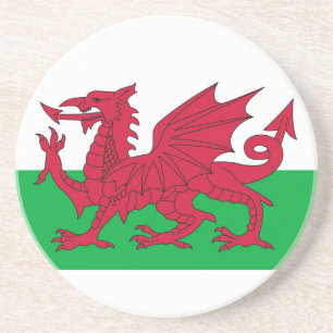 Underlägg med Flagga Wales Sandsten